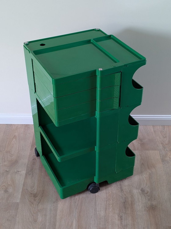 Image 1 of Chariot Boby vert vintage conçu par Joe Colombo pour Bieffeplast, années 1970