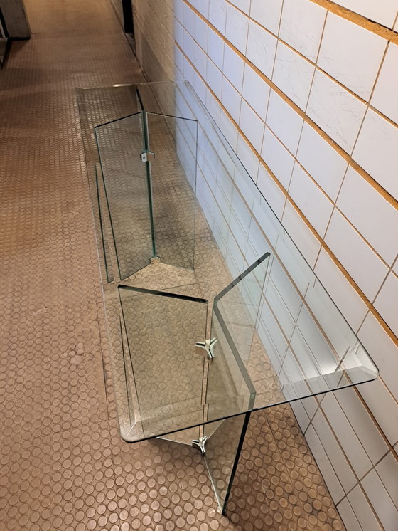 Image 1 of Table d'appoint en verre style Leon Rosen