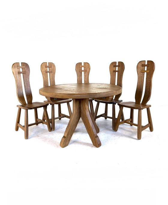 Image 1 of Brutalist dining set, De Puydt, Belgium ‘70
