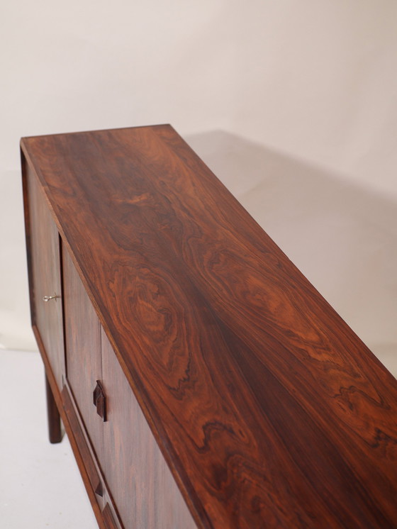 Image 1 of Buffet haut avec bar en bois de rose Buffet danois