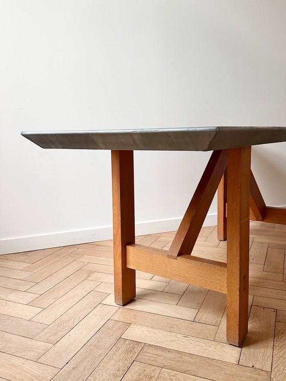 Image 1 of Terence Conran “Capucin” Table in zinc, 1997 – Original