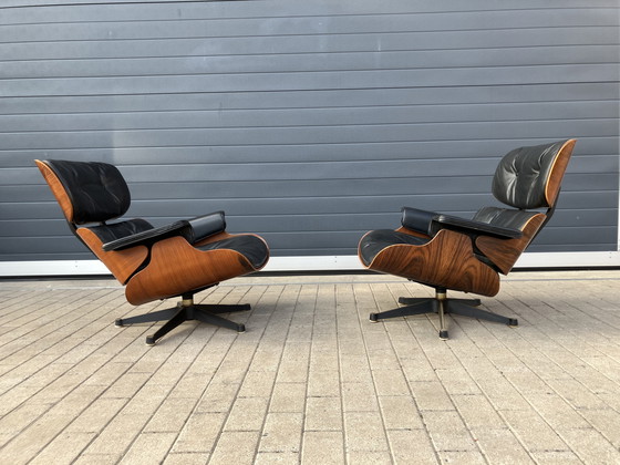 Image 1 of 2x Eames Lounge Chair Contura/Fehlbaum 1950er Jahre