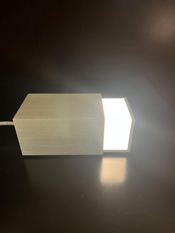 Box lamp - Design House Stockholm, Minimalist Aluminum Table Lamp, Aluminium, Plastic, Silver (photo 5 of 10)