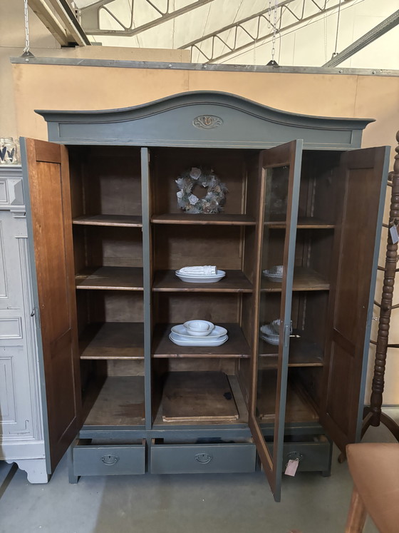 Vintage Display Cabinet / Buffet Cabinet – Sideboard cabinet, Wood, Glass (photo 8 of 10)