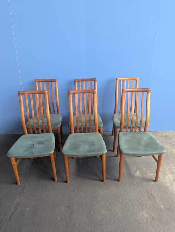 Image 1 of Set of 6 vintage teak chairs - Schou Andersen - Denmark
