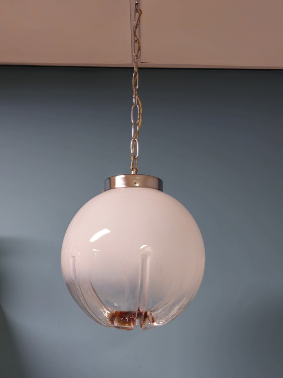 Image 1 of Vintage Murano Mazzega Suspension Lampe Plafond Italie