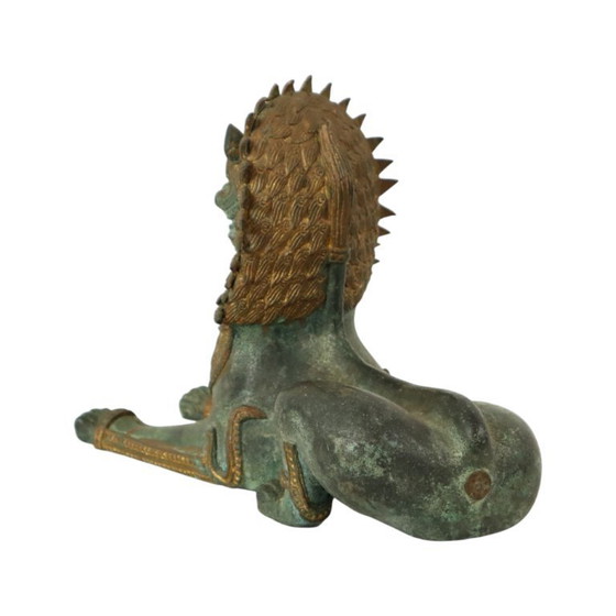 Image 1 of Grande Leone del Tempio in bronzo dorato