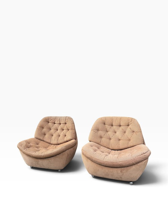 Set of 2 1970s Minotti Italy lounge chairs., Adjustable recliner chair (photo 7 of 13)