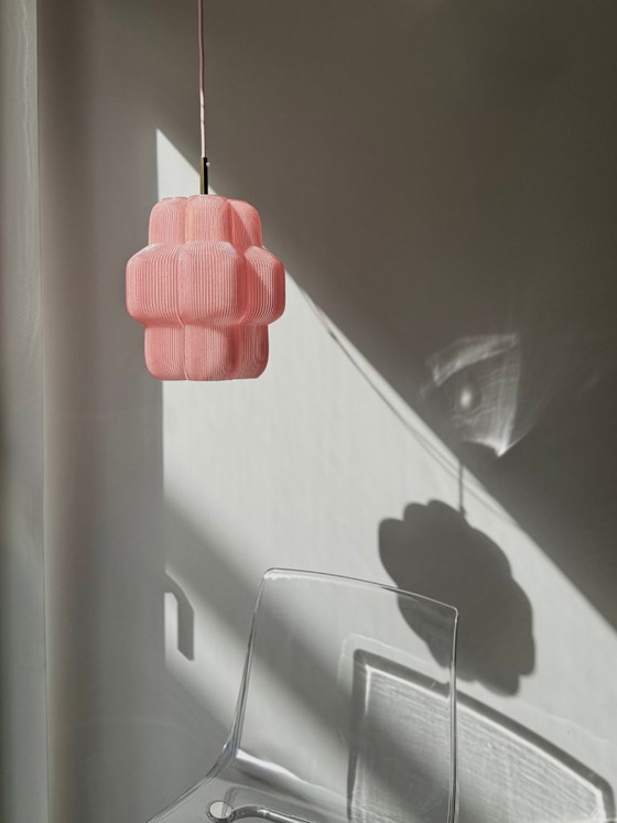 Image 1 of Petulia M "Pink Taffy" ByLucop - Organic Sculptural Pendant Lamp - Artisan 3D Printed Design