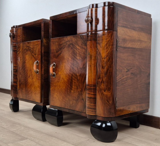 Image 1 of Venetian Noble Art Deco Bedside Tables 1924