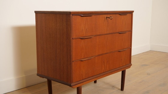 Image 1 of Vintage Deense ladekast | Teak | 3 lades