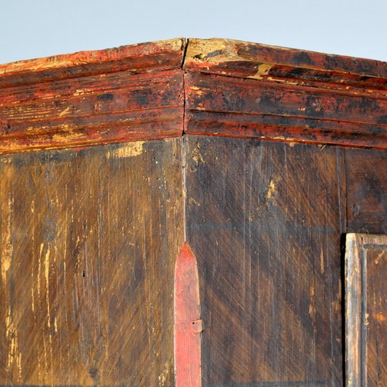 Image 1 of Handbeschilderde grenen kast, circa 1850