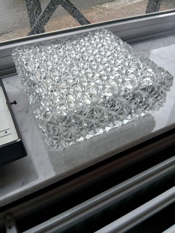 Image 1 of ERCO Leuchten Vintage ice crystal wall or ceiling lamp