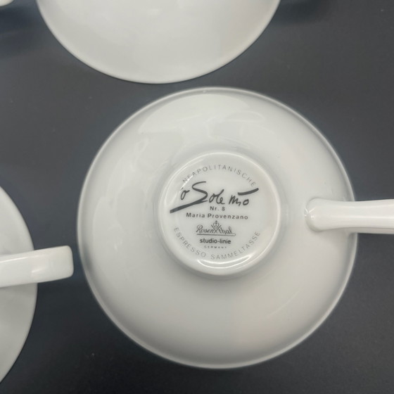 Rosenthal studio-line „O Sole Mio“, 4 Espresso Cups with Saucers, 8-piece Design Set, Crockery, Porcelain (photo 13 of 15)