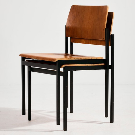 Image 1 of MK11372 Chaise en teck sur base métallique