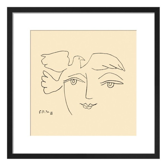 Image 1 of Pablo Picasso: "The Face of Peace XI, 1950." Dated in the plate.