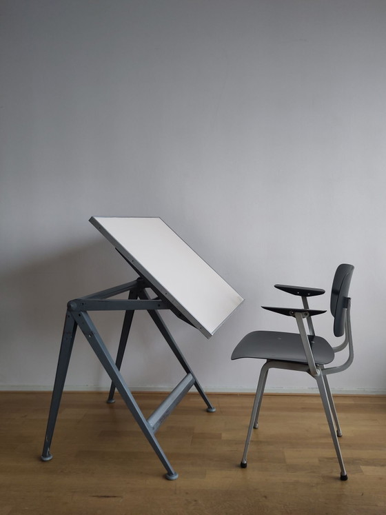 Ahrend de Cirkel Reply Tavolo da Disegno Friso Kramer, Scrivanie, Metallo, Legno, Bianco (foto 7 di 15)