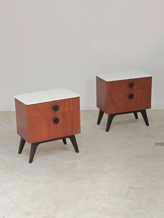 Comodino di Jindrich Halabala per Up Zavody 1950 – Comodini, Wood, Art Deco (photo 23 of 30)