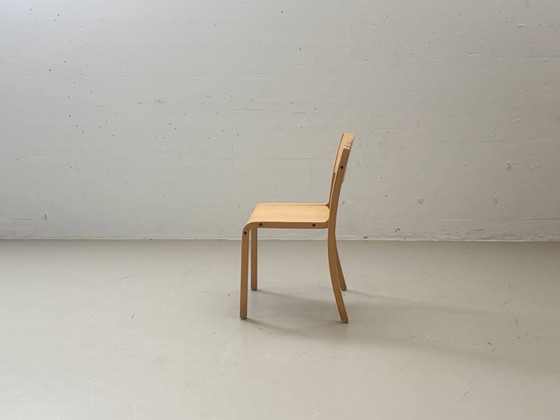 Image 1 of 6x Vintage stacking chairs made of beech wood, 1990s