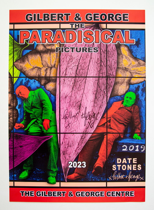 Gilbert & George Signed Poster / The Paradisical Pictures - Date Stones / 59.4 x 84.1cm 23.4 x 33.1in (A1)