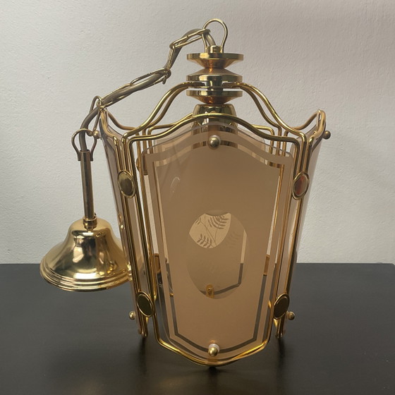 Image 1 of vintage Hollywood Regency hall lamp