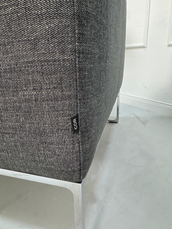 Image 1 of Cor Mell designer sofa armchair fabric gray