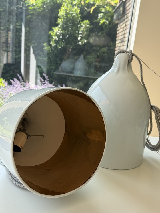Image 1 of Pols Potten Buffer Pendant Lamp in Porcelain and Gold
