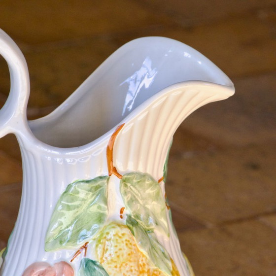 Image 1 of Brocca/vaso vintage in terracotta color limone molto grande, firmato What's