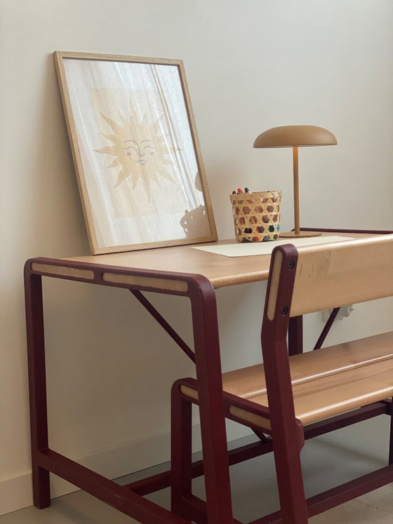 Image 1 of Vintage kindertafel+bankje IKEA YPPERLIG - HAY Limited Edition 