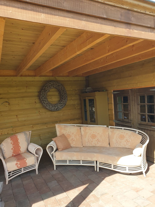 Mooie Royale Vintage Schütz 3-zits Bank + Fauteuil