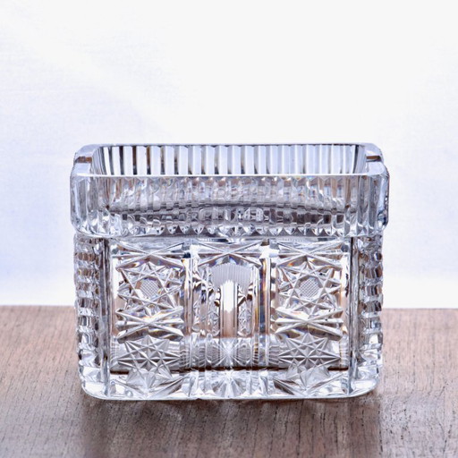 Ancienne boîte tabatière en cristal XIXe