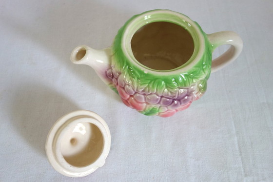 Image 1 of Servizio da tè 6 persone Barbotine Fruits vintage