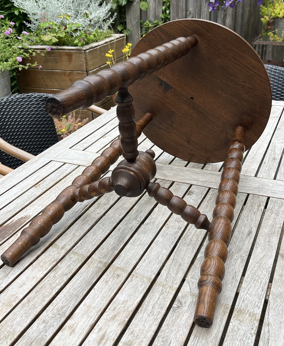 Image 1 of Classic Bobbin corner chair + matching side table | rare set