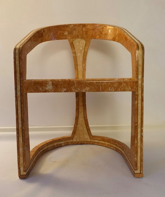 Image 1 of Conjunto de dos sillas Triancolori estilo Maitland Smith, década de 1970