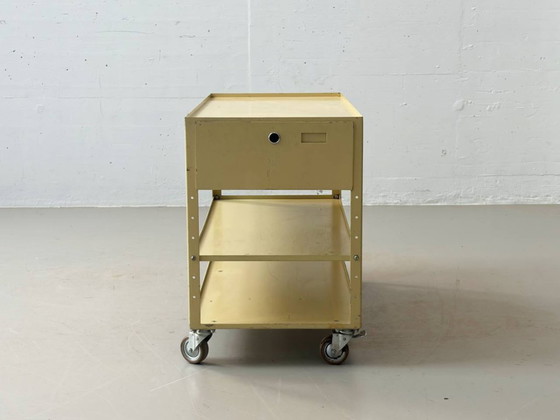 Image 1 of Industrial metal trolley/rolling chest, 1970s