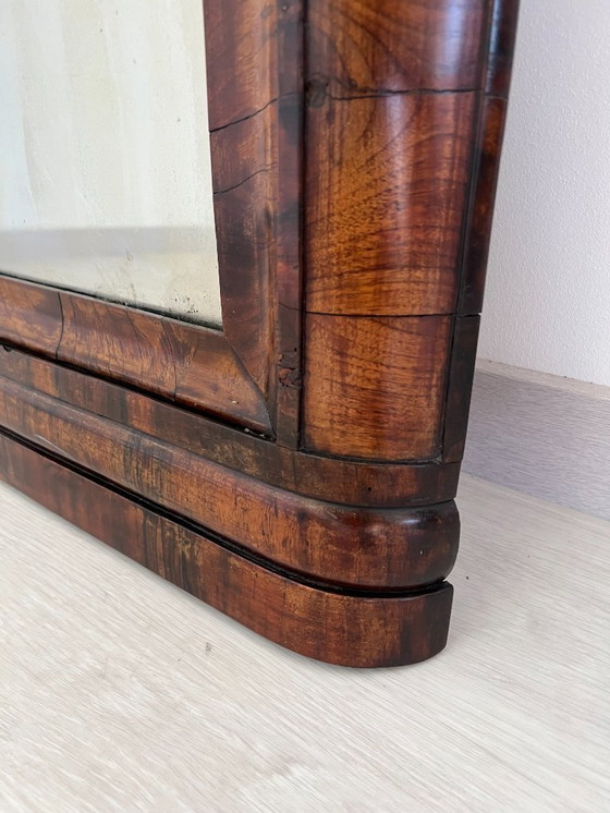 Image 1 of Cassettone - Noce - Comò con specchiera