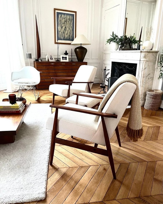 Image 1 of Fox fauteuil in gemêleerd beige en groen
