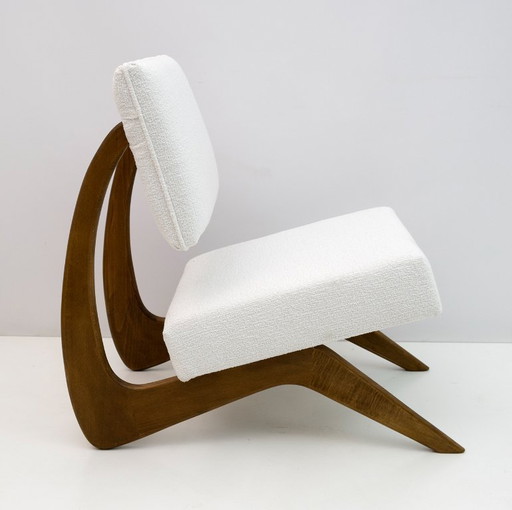 Adrian Pearsall Midcentury Nussbaum Lounge Chair für Craft Associates