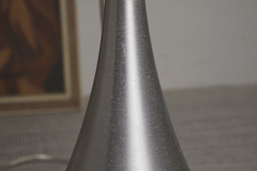 Trumpet Ceiling Lamp Mid Century Modern Tulip Witch Hat Large Vintage Pendant Light Brushed Aluminium Metal (photo 2 of 22)