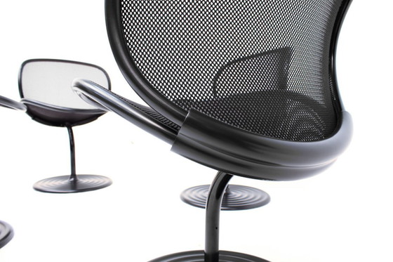 Image 1 of Come nuove! Set vintage di 4 sedie O-Line, disegnate dal Prof. Herbert Ohl per Wilkhahn nel 1982, in condizioni da museo!