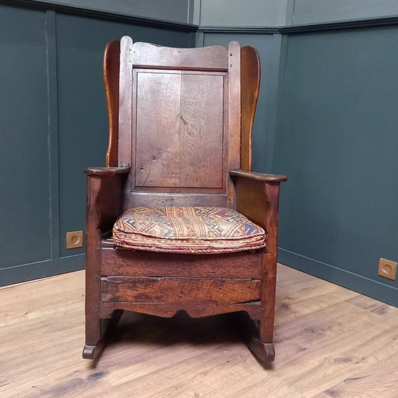 Image 1 of Rocking chair, Lambing rocking chair, Oak shepherd's chair