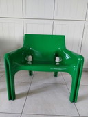 2x chaise Vicario verte, Vico Magistretti pour Artemide