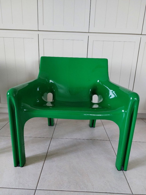 2x groene Vicario stoel, Vico Magistretti voor Artemide