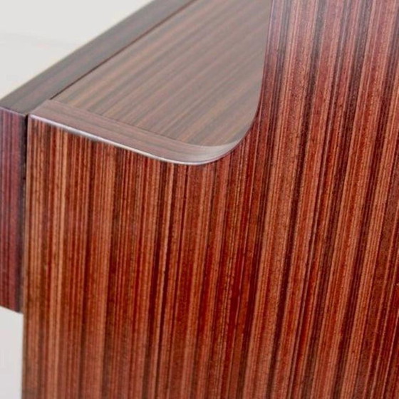 1x Vintage Italiaanse Mid-Century Modern Palissander Nachtkastjes, circa 1970 – Glass (photo 8 of 11)