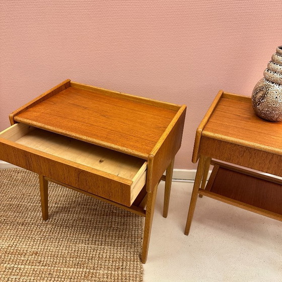 Image 1 of Paire de tables d'appoint fabriquées par Venesta Finland, années 1960