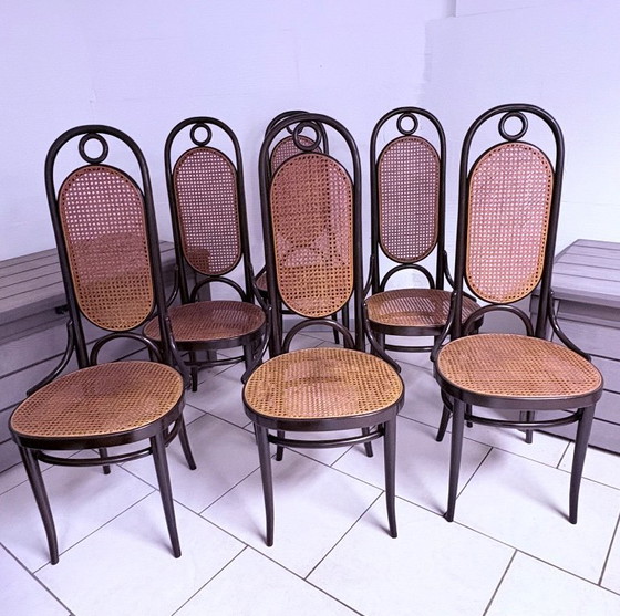Image 1 of Thonet eetkamerset : tafel met 6 stoelen