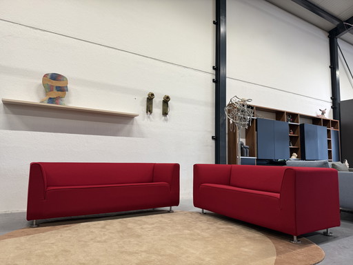 Gelderland 4800 Sofa 2.5 & 2 Seater Vidar fabric Red
