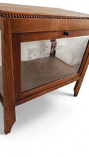 Art Deco Amsterdam School tea cabinet with cut glass