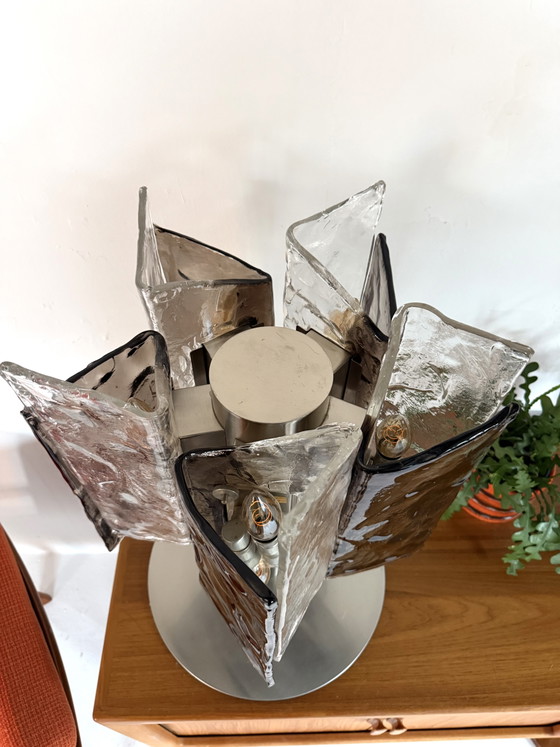 Vintage Murano glass table lamp, Italy '80s – rvs, Metal (photo 3 of 15)