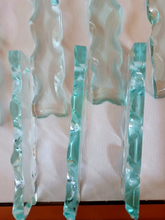 Image 1 of Een paar zeldzame vintage Zero Quattro Art wandlampen (Italië, jaren 70) in Fontana Arte-stijl